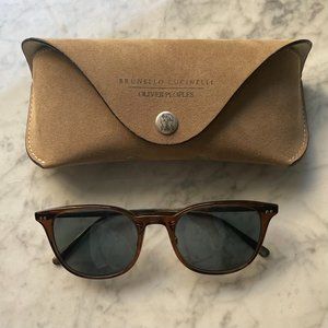 Brunello Cucinelli/Oliver Peoples- Gerardo Oval Acetate & Metal Sunglasses